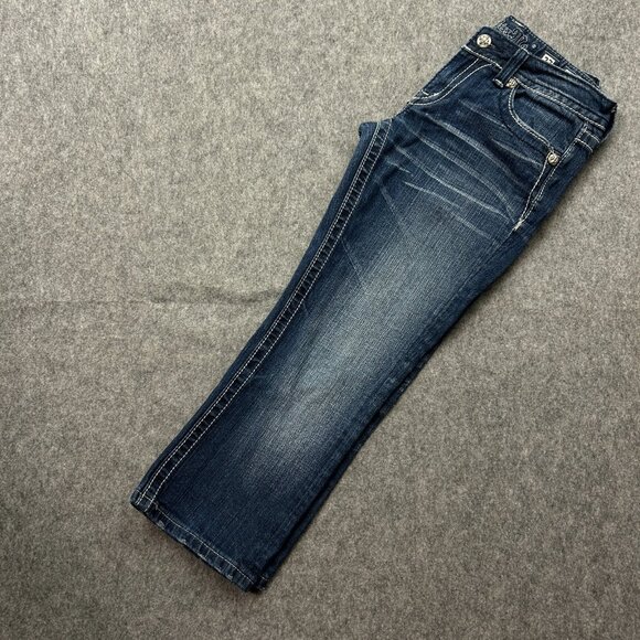 Miss Me Capri Jeans Women's Size 27 Low Rise Jeweled Medium Wash Denim - Picture 2 of 14